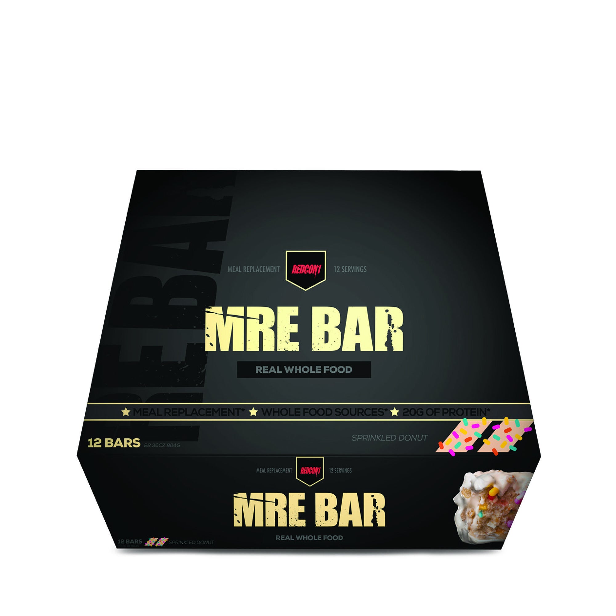 MRE Bar Sprinkled Donut 12 Bars GNC